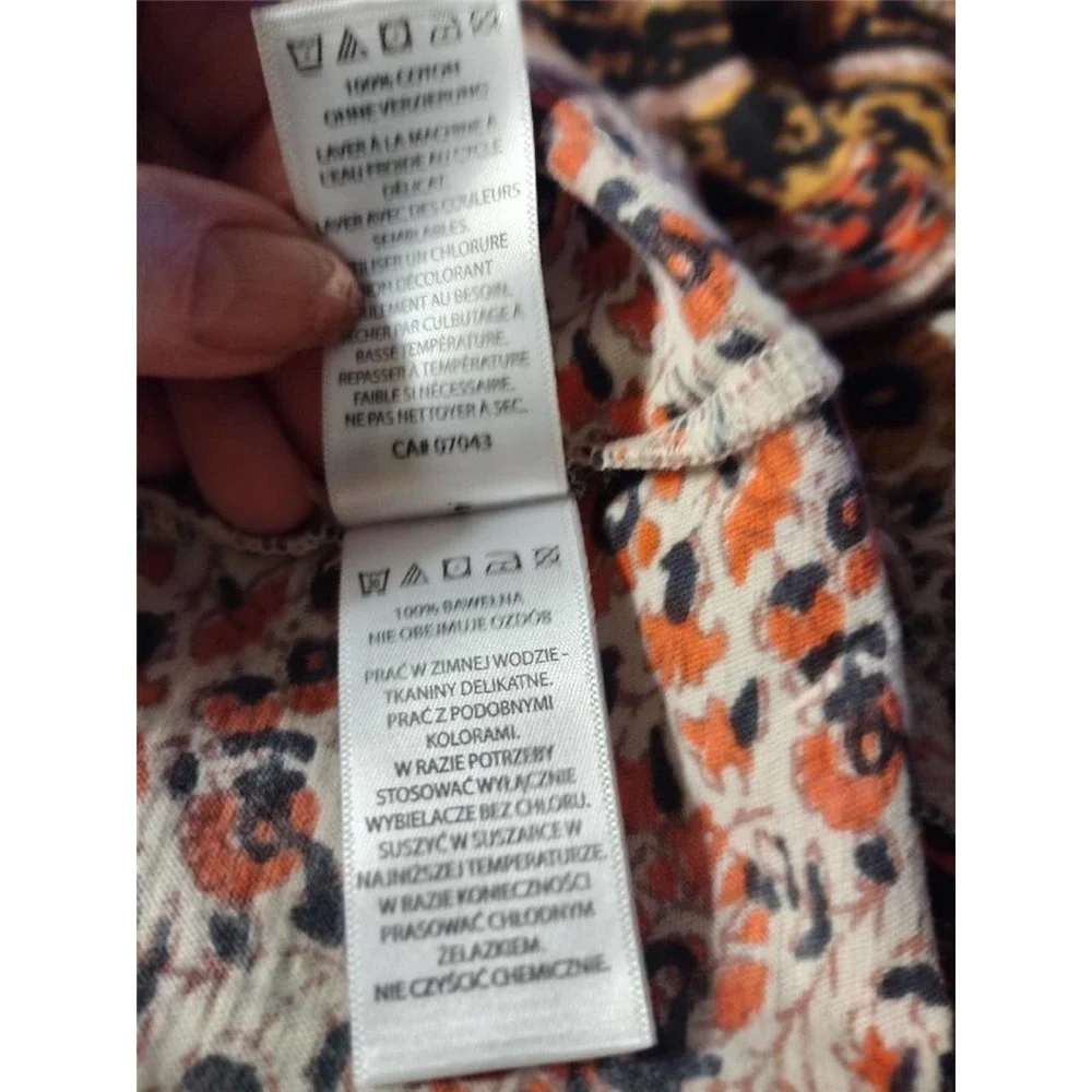 Rachel Zoe Short Sleeve V-neck 100% Cotton Slub Knit Blouse Top Burgandy M - Picture 11 of 12